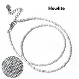 Fashion Faceted 2mm Natural Stone Bead Necklace - 31 Options