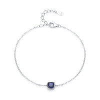 925 Sterling Silver Fashion Cubic Zirconia Geometric Design Bracelet - 4 Options
