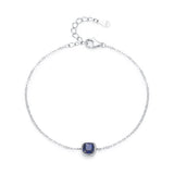 925 Sterling Silver Fashion Cubic Zirconia Geometric Design Bracelet - 4 Options