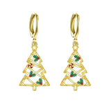 925 Sterling Silver Christmas Hoop Hanging Earrings - 14 Options