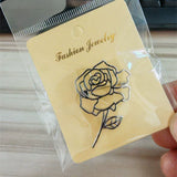 Fashion Minimalist Hollow Brooch - 2 Colours - 7 Options