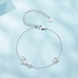925 Sterling Silver Cat/Dog Pawprint Bracelet - 5 Options