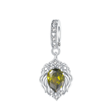 925 Sterling Silver Star Zodiac Sign CZ Hanging Charm - 12 Options