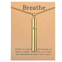 Stainless Steel  Breathing Anxiety Necklace- 2 Options - 5 Colours