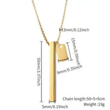 Stainless Steel Mindful Breathing Necklace - 5 Colours