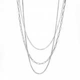 Stainless Steel Triple Necklace Set - 2 Options
