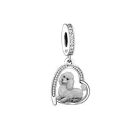 925 Silver Love You Forever Dog Hanging Charm - 33 Options