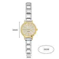 Stainless Steel Round Simple Italian Charm Watch - 4 Colours
