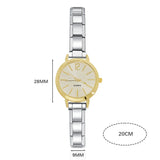 Stainless Steel Round Simple Italian Charm Watch - 4 Colours