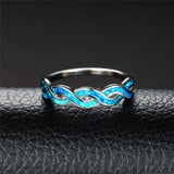 Fashion Opal Interwoven Ring - 2 Colours