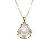 925 Sterling Silver Natural Pearl Pendant Necklace - 5 Options