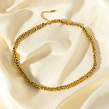 Stainless Steel Metal 2-Colour Necklace/Bracelet/Set - 2 Designs