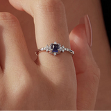925 Sterling Silver Blue Spinel CZ Ring