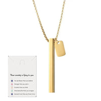 Stainless Steel Mindful Breathing Necklace - 5 Colours