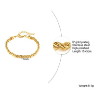 Stainless Steel Stackable Gold Plated Bracelet - 7 Options