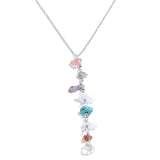 Stainless Steel Resin Chip Necklace - 2 Colours