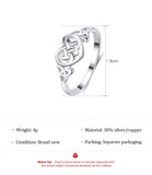 Fashion Love Heart Celtic Knot Ring