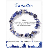 Irregular Chip Stone Bracelet With Card - 21 Options