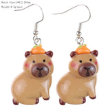 Fashion Capybara Resin Hanging Earrings - 10 Options