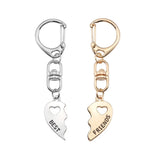 Fashion 2pcs Best Friend Heart Necklace/Keyring/Set