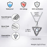 Stainless Steel Celtic Knot Pendant with Moonstone - Necklace/Earrings/Set