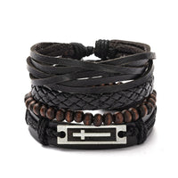 Multi Strand Leather Braided Bracelet - 23 Options