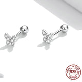 925 Sterling Silver Small Ball Back CZ Studs - 7 Options