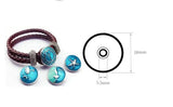 Fashion Multi-layer Wide Cuff Pu Leather 18mm Snap Bracelet - 26 Options