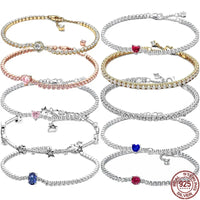 925 Sterling Silver Cubic Zirconia Tennis Bracelet - 14 Options