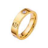 Stainless Steel Classic Cross CZ Ring - 9 Options