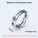 Stainless-Steel Skeleton Bones Ring