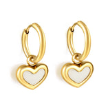Stainless Steel Pearl Effect Inlay Earrings - 6 Options
