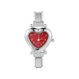 Stainless Steel 9MM Italian Charm Heart Watch - 13 Options