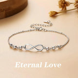 925 Sterling Silver Infinity Solitaire Bracelet