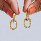 925 Sterling Silver Irregular Loop Earrings - 4 Options
