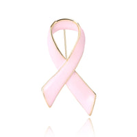 Rhinestone Breast Cancer Ribbon Brooch - 4 Options