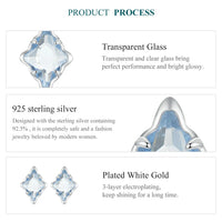 925 Sterling Silver Blue Starry Stud Earrings