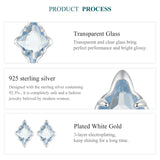 925 Sterling Silver Blue Starry Stud Earrings