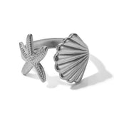 Stainless Steel Sea Themed Open Ring - 6 Options