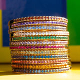 Stainless Steel Birthstone Crystal Eternity Ring - 2 Options