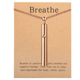 Stainless Steel  Breathing Anxiety Necklace- 2 Options - 5 Colours
