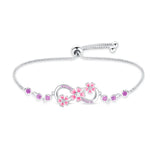 925 Sterling Silver Infinity Bolo Bracelet - 4 Options