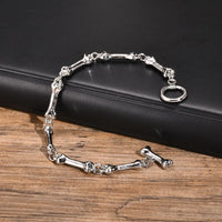 Fashion Skull Bones Link T Bar Bracelet