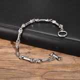 Fashion Skull Bones Link T Bar Bracelet