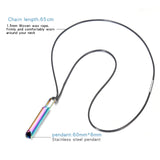 Stainless Steel  Breathing Anxiety Necklace- 2 Options - 5 Colours