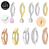 14G Titanium Belly Button Ring - 11 Options