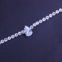 Fashion Pear Rhinestone Necklace