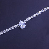 Fashion Pear Rhinestone Necklace