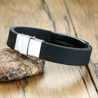 Stainless Steel and Silicone Dad Bracelet - 20 Options