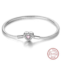 925 Sterling silver 17-20CM Charm Bracelet - Various Designs